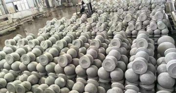 酒泉芝麻白圆球 石球 挡车球