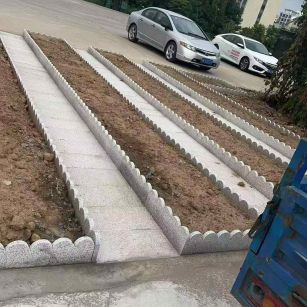 酒泉芝麻白花边石