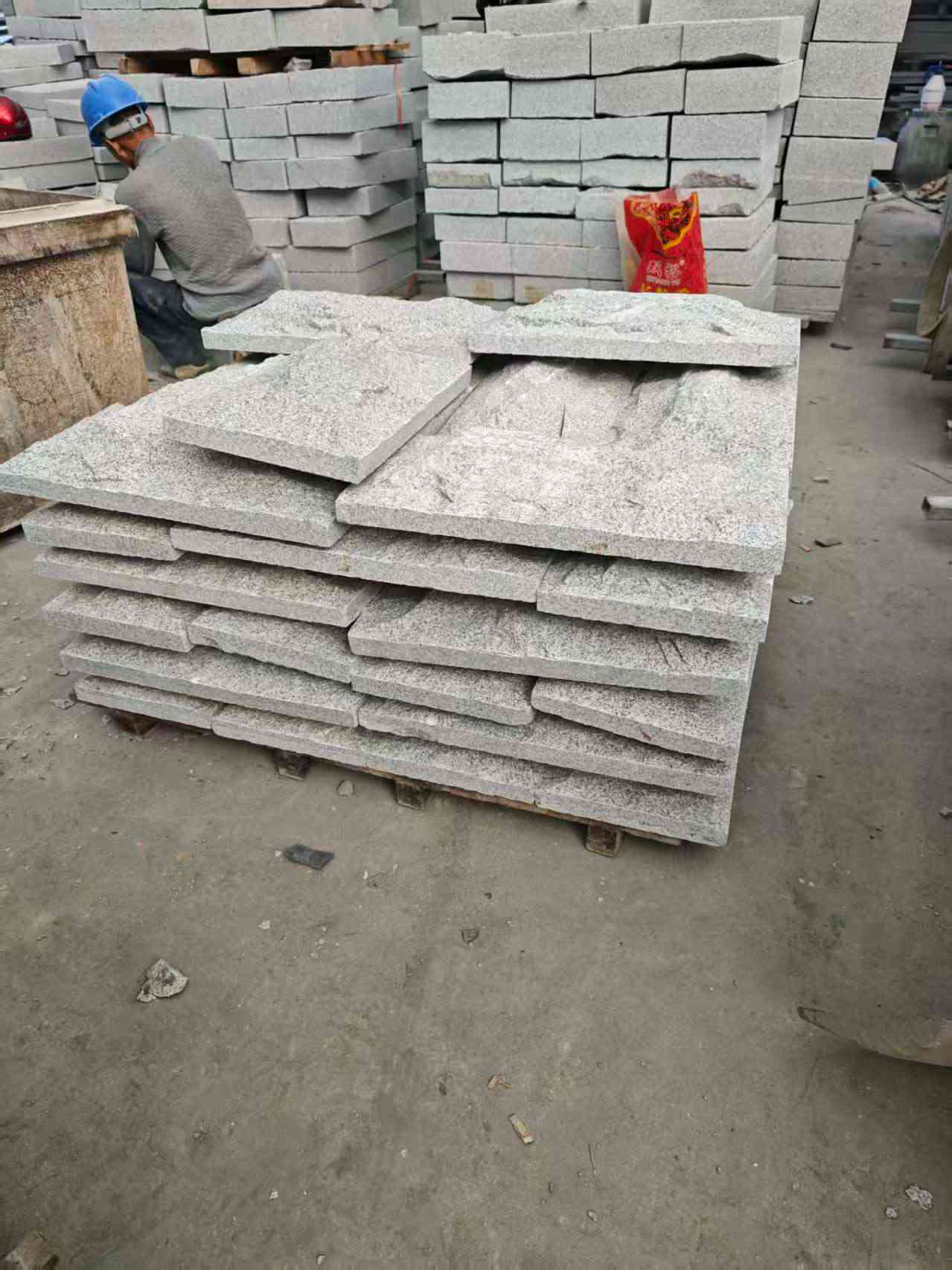 酒泉芝麻白蘑菇石，自然面