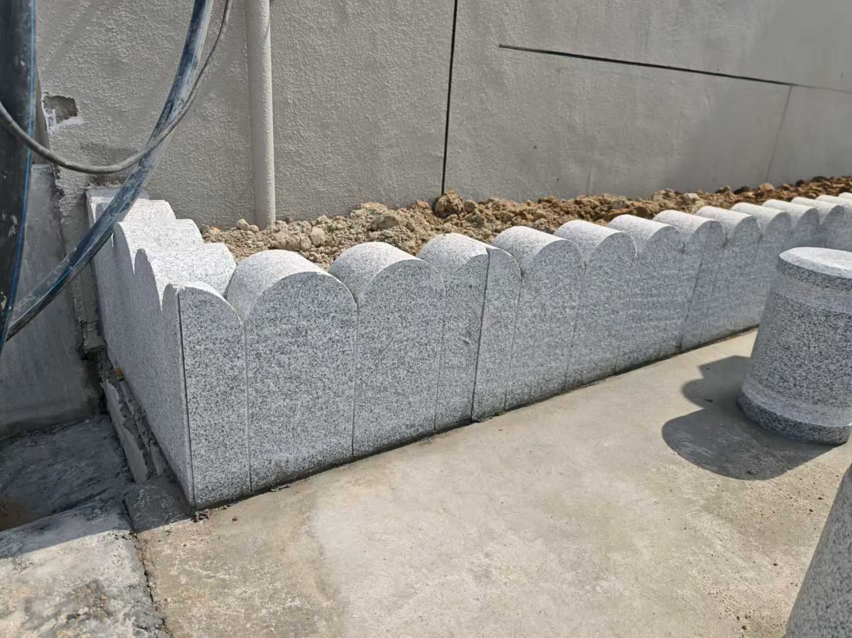 酒泉芝麻白花边石  围边石